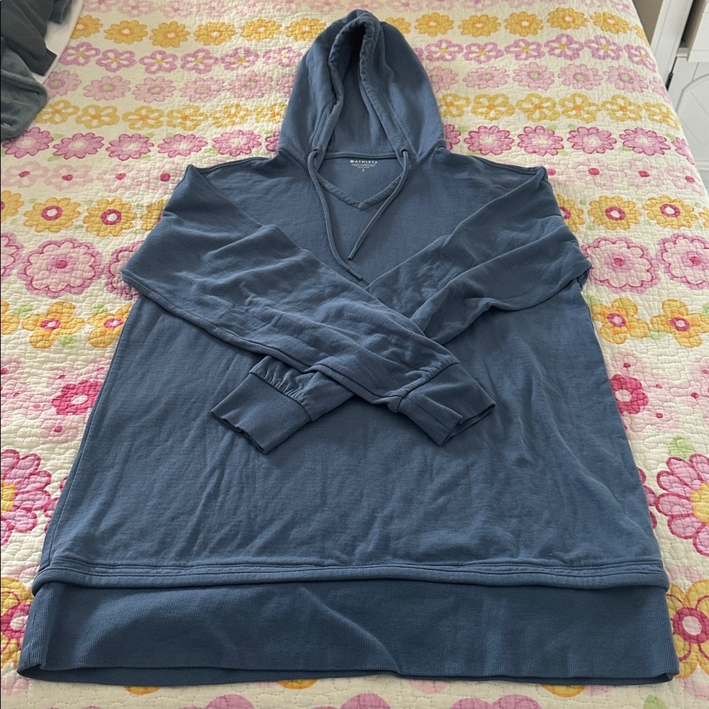 Athleta Sundown Hoodie Sweatshirt Cottage Blue Small